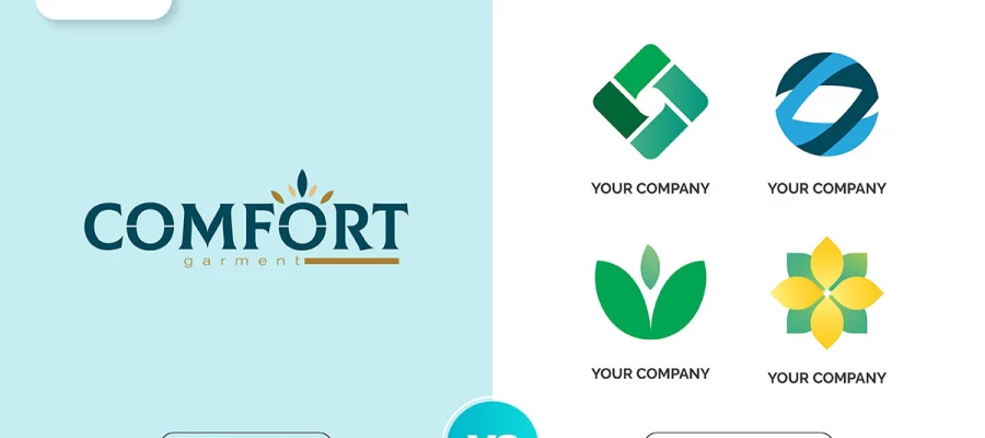 difference between a custom logo and a template logo