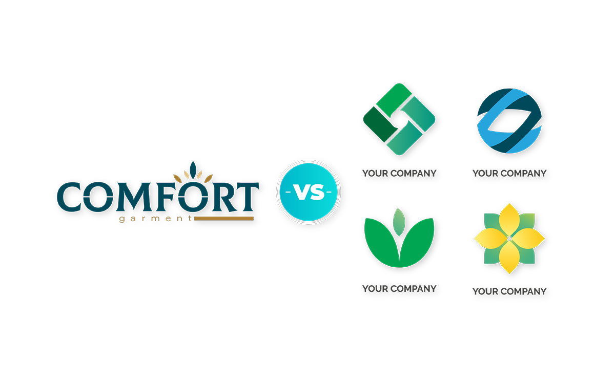 difference between a custom logo and a template logo