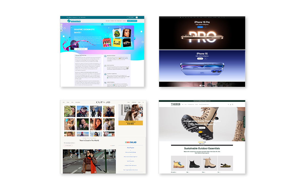 different types of websites