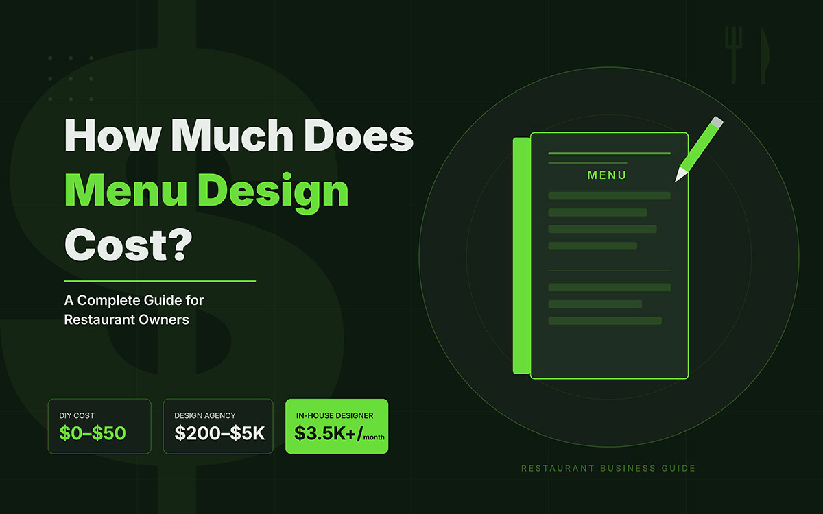 how much does menu design cost