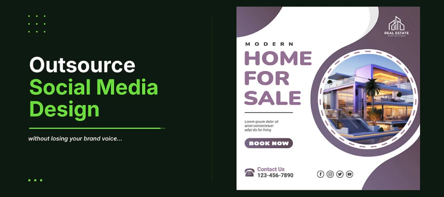 how to outsource social media design