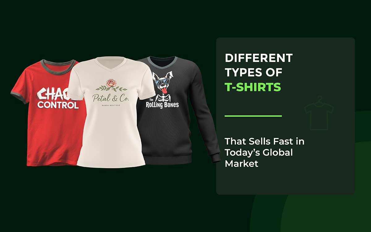different types of t-shirts