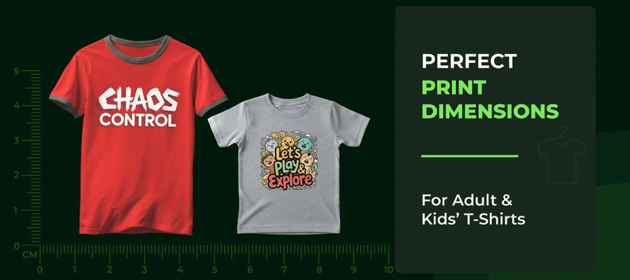 t-shirt design size chart