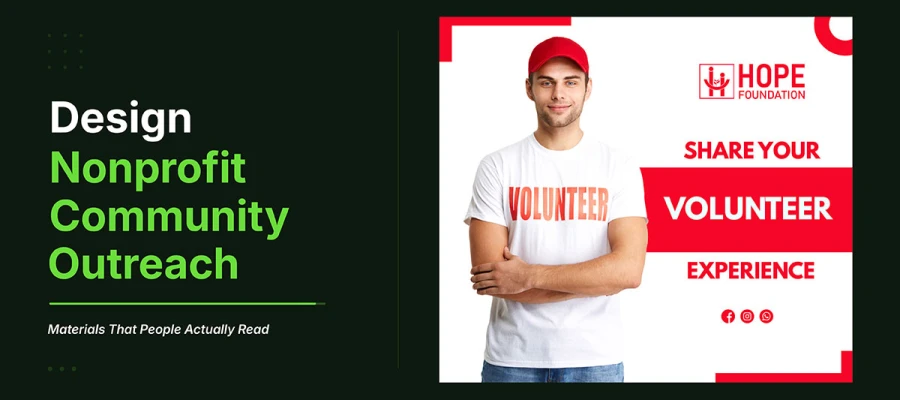 how to design nonprofit community outreach materials
