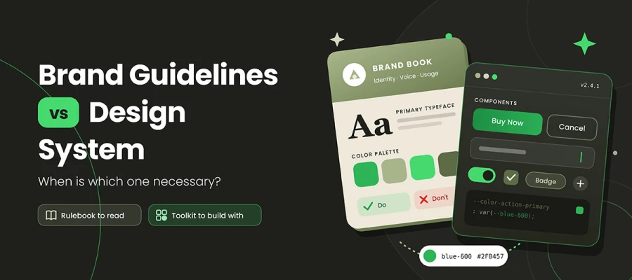 brand guidelines vs design system