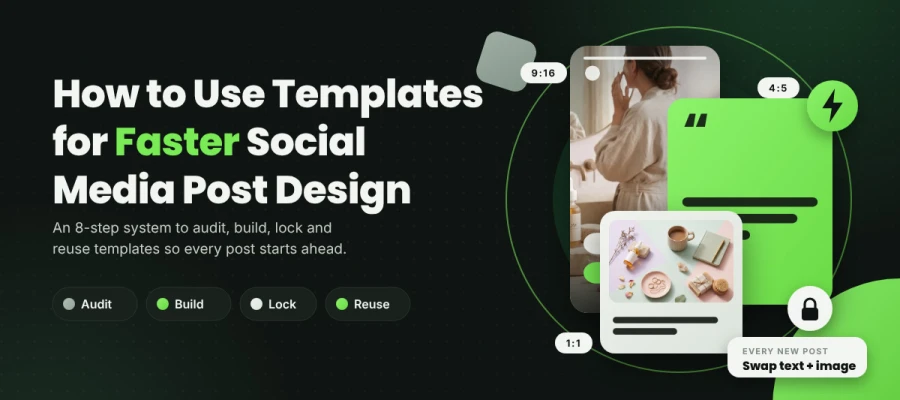 how to use templates for faster social media post design