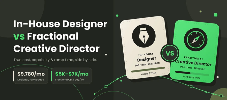 in-house designer vs fractional creative director