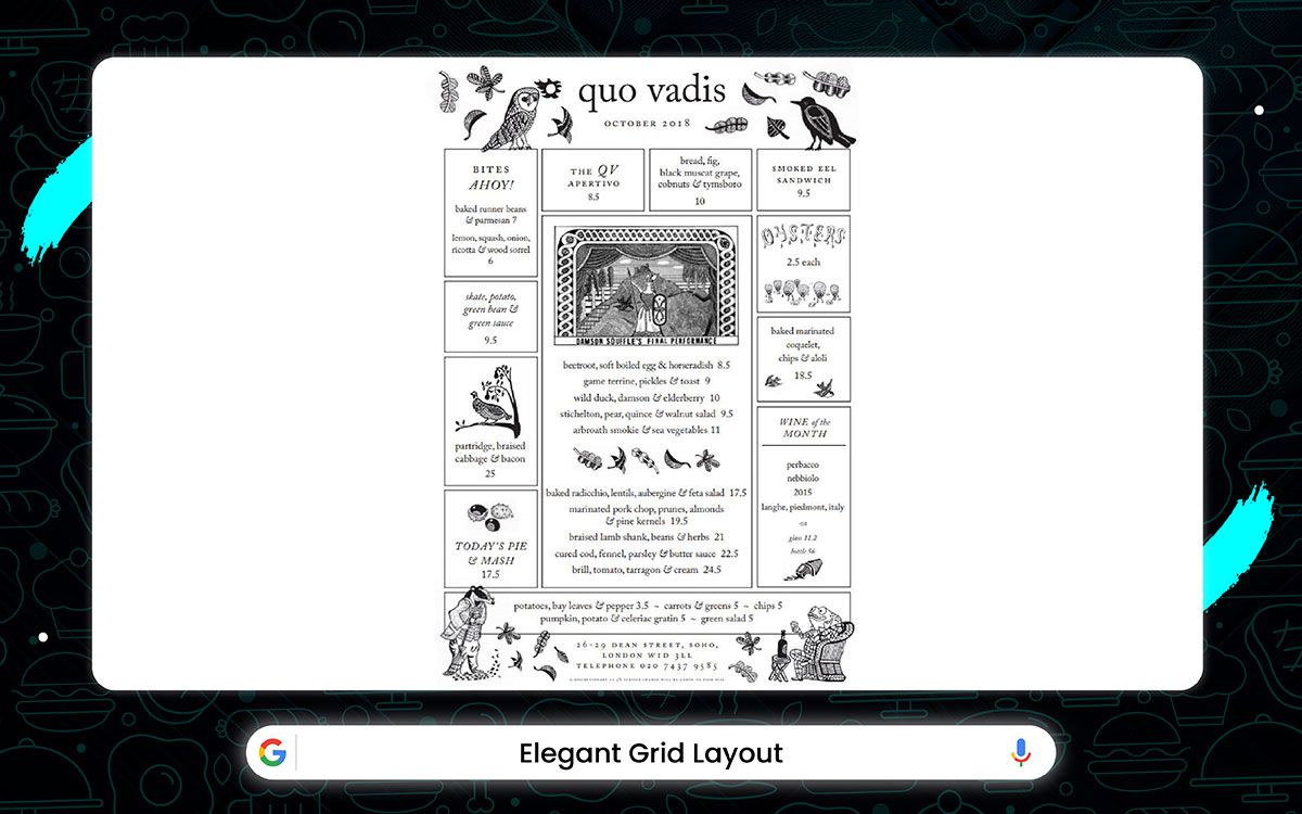 restaurant menu design idea