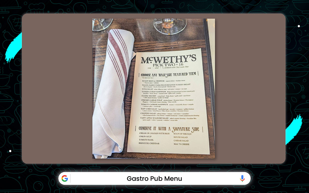 inspiring restaurant menu design idea