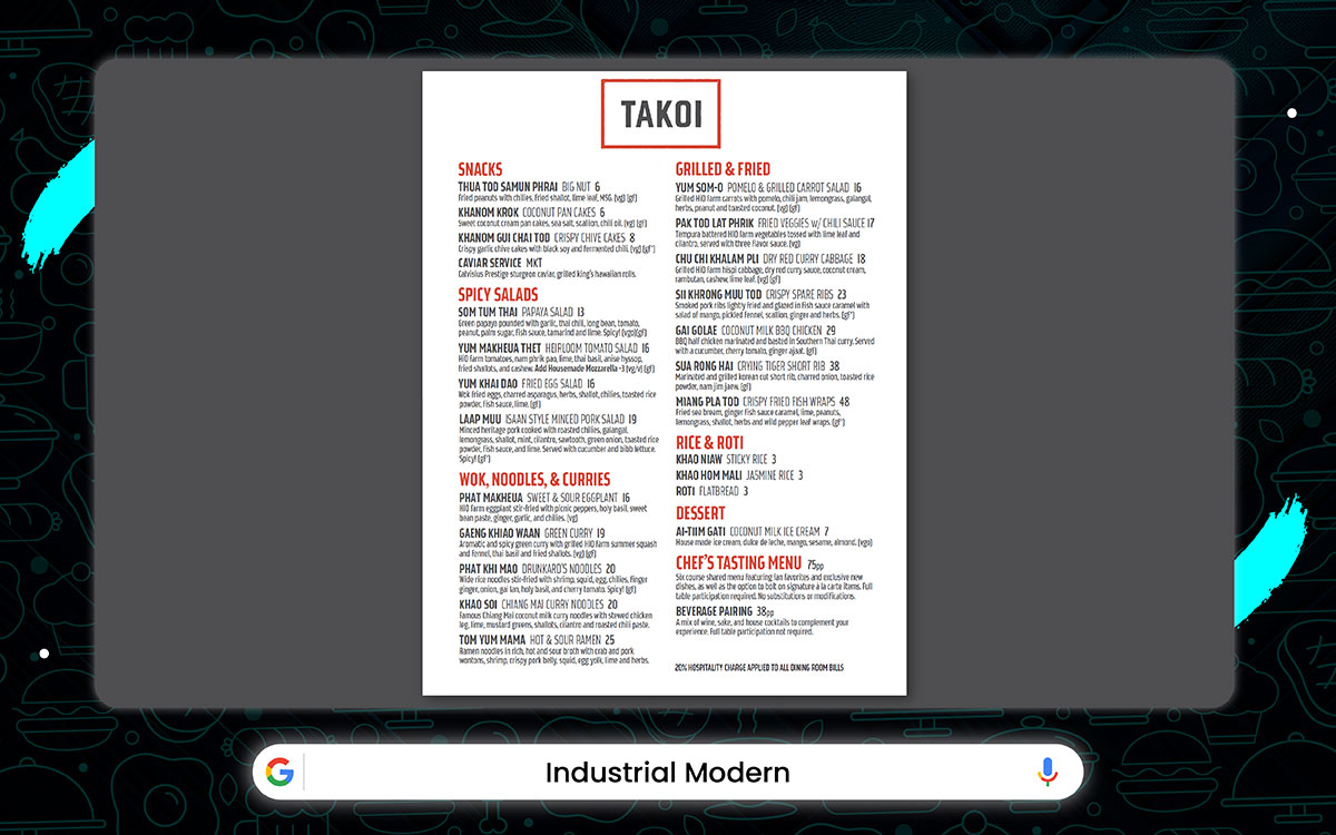 creative restaurant menu design idea