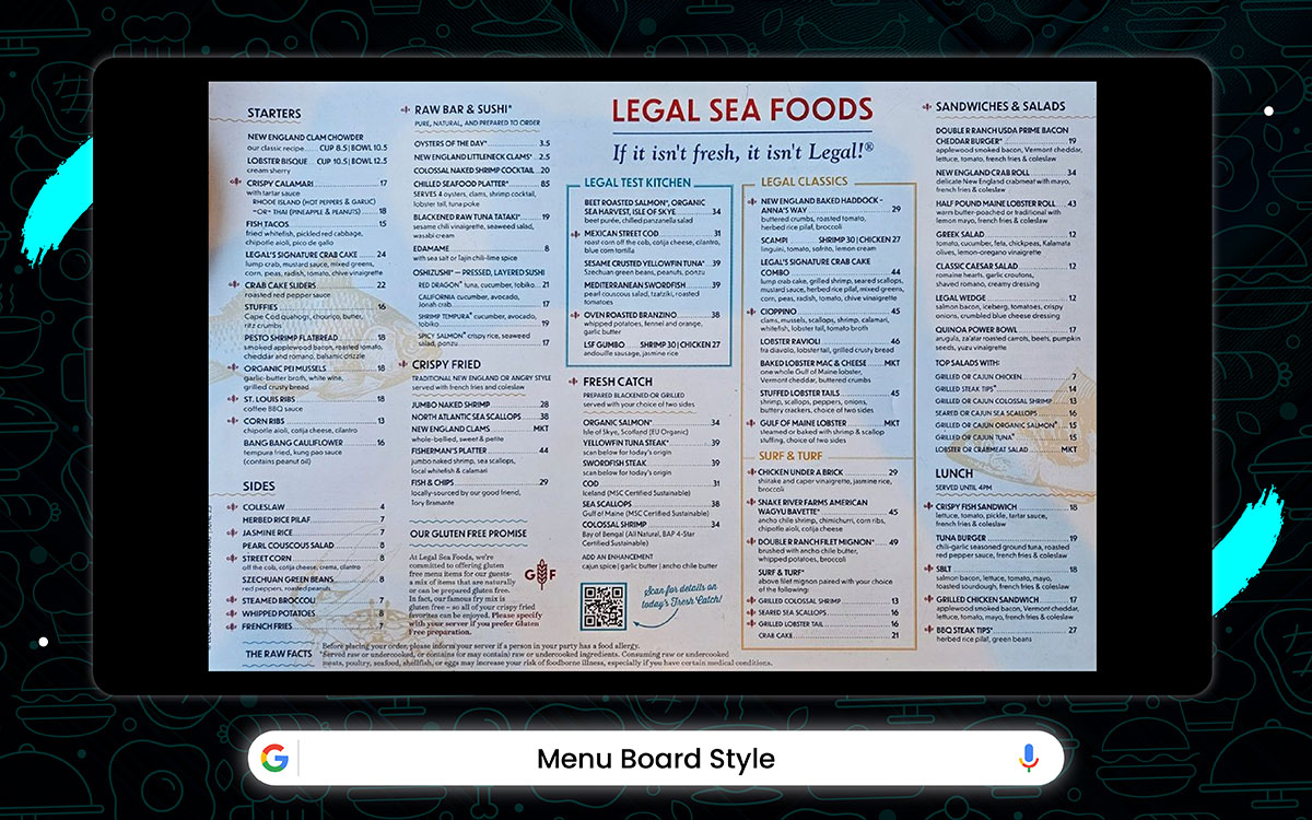 creative restaurant menu design idea