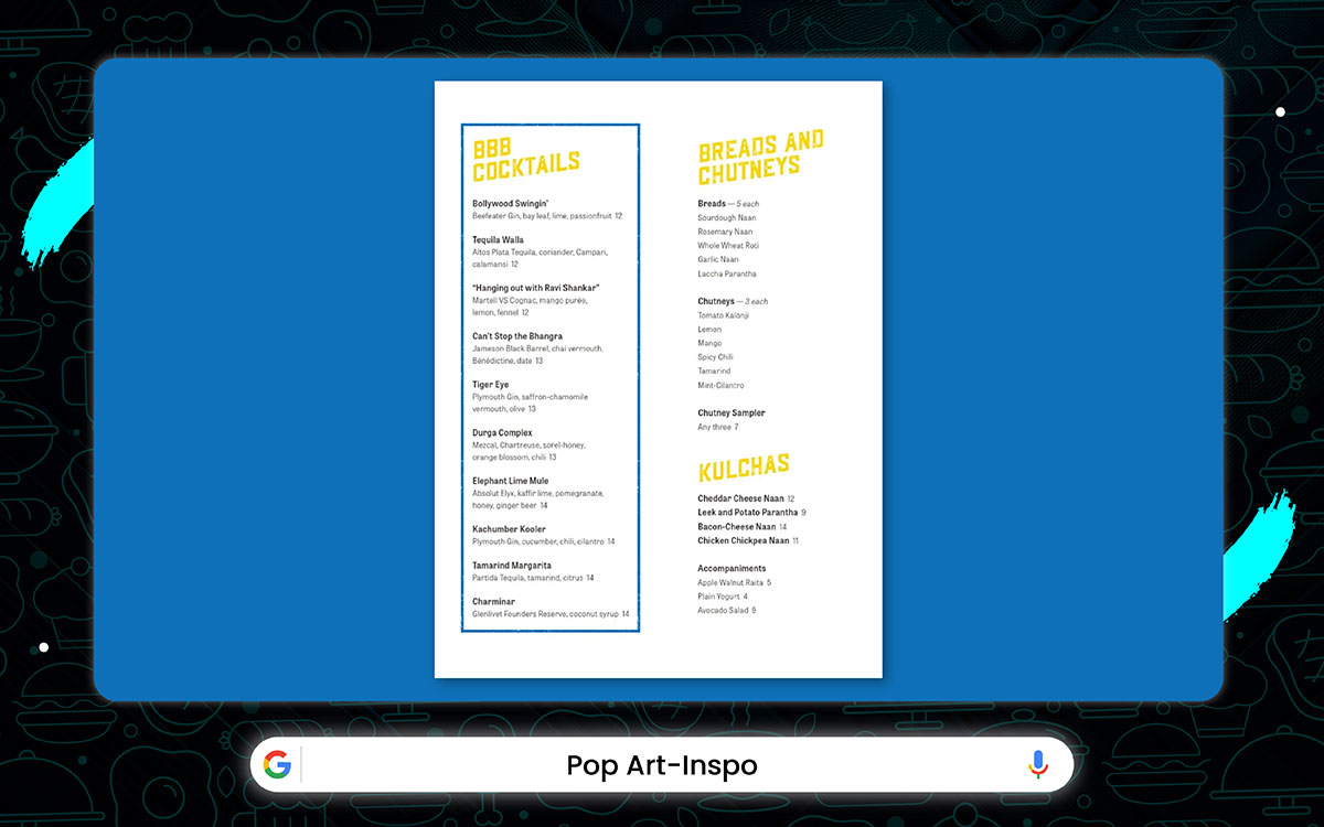 creative restaurant menu design idea
