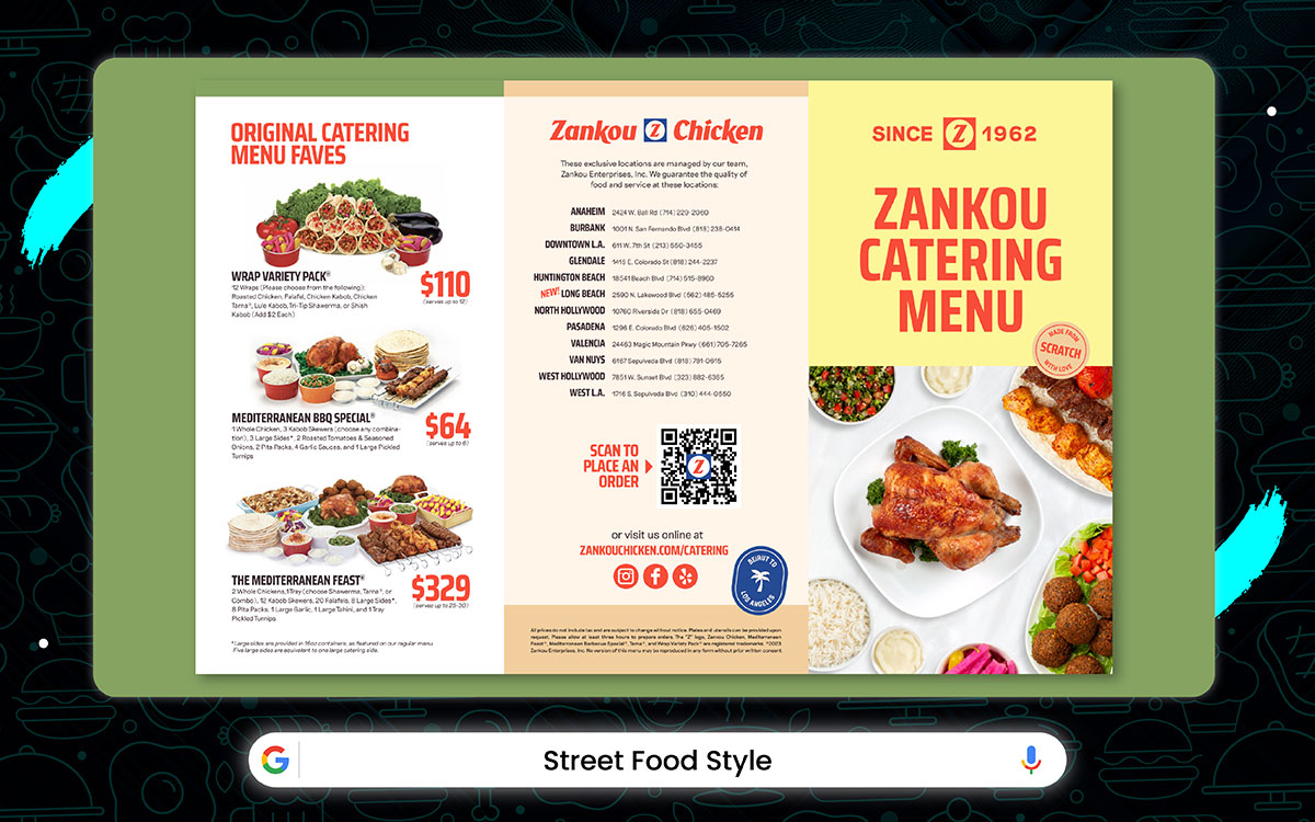 restaurant menu design idea