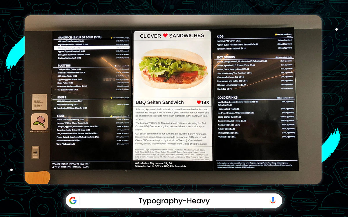 restaurant menu design idea