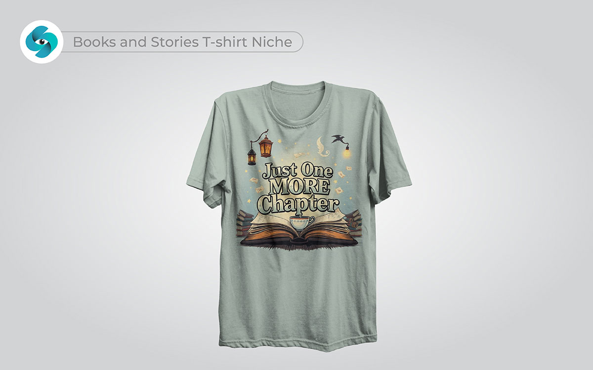 book and stories t-shirt niche