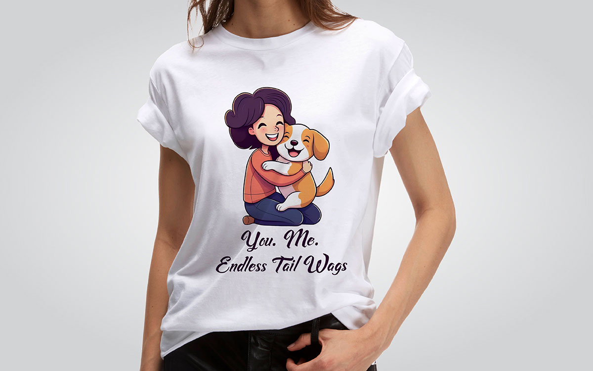 caring dog t-shirt design