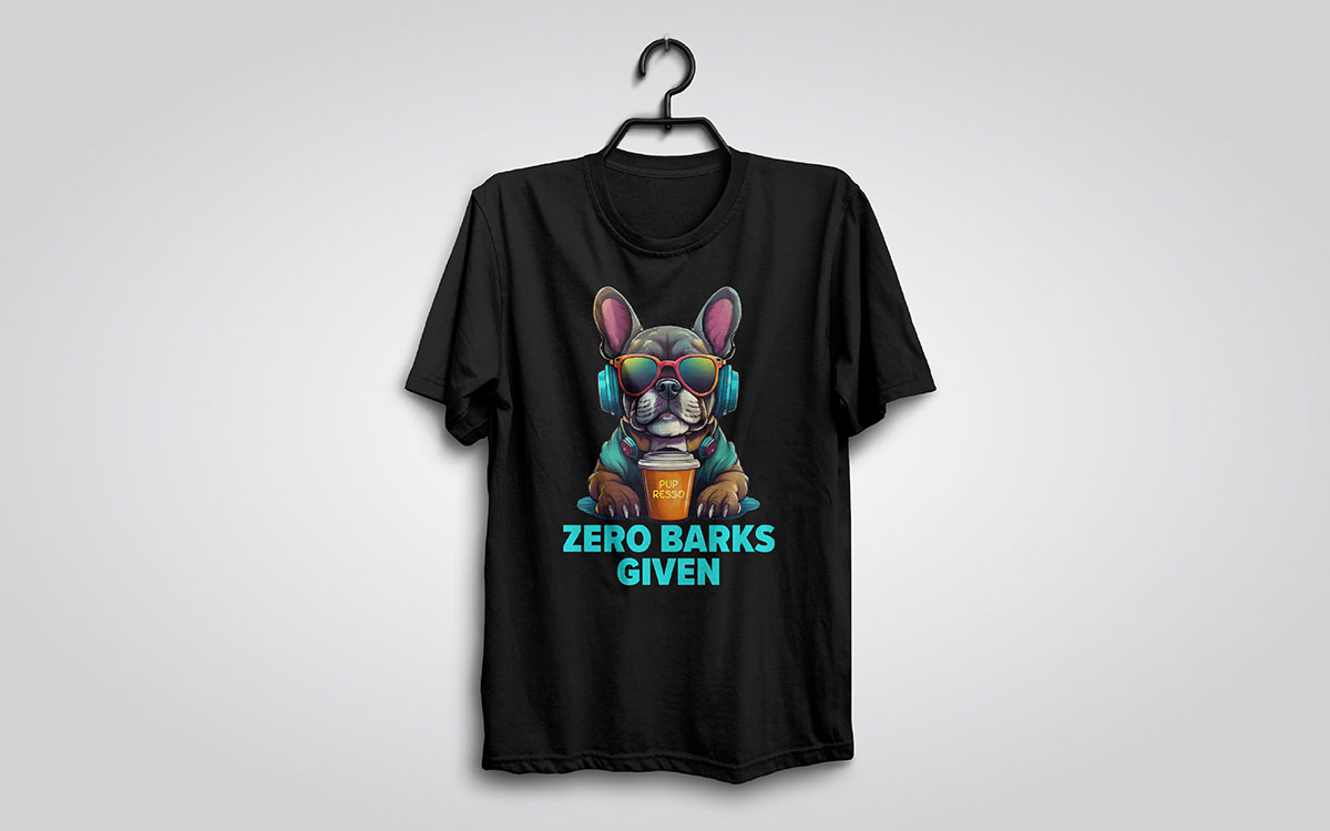 cute cartoon dog t-shirt design idea
