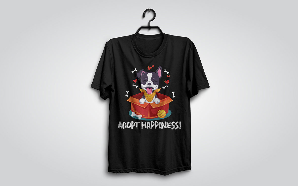 adopt theme dog t-shirt design idea