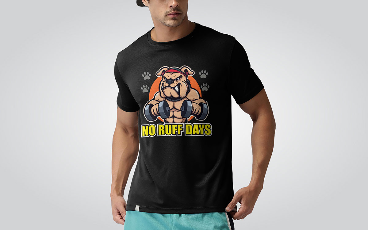 sports dog t-shirt design