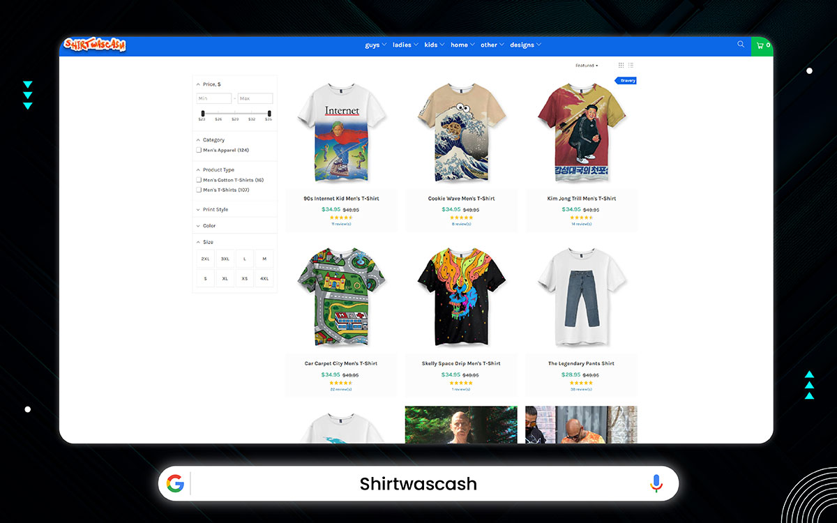 shopify t-shirt stores