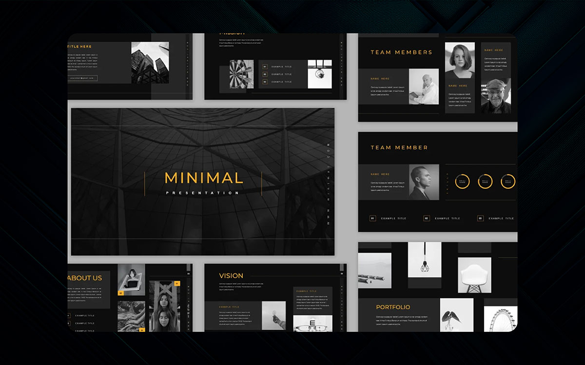 trendy presentation design