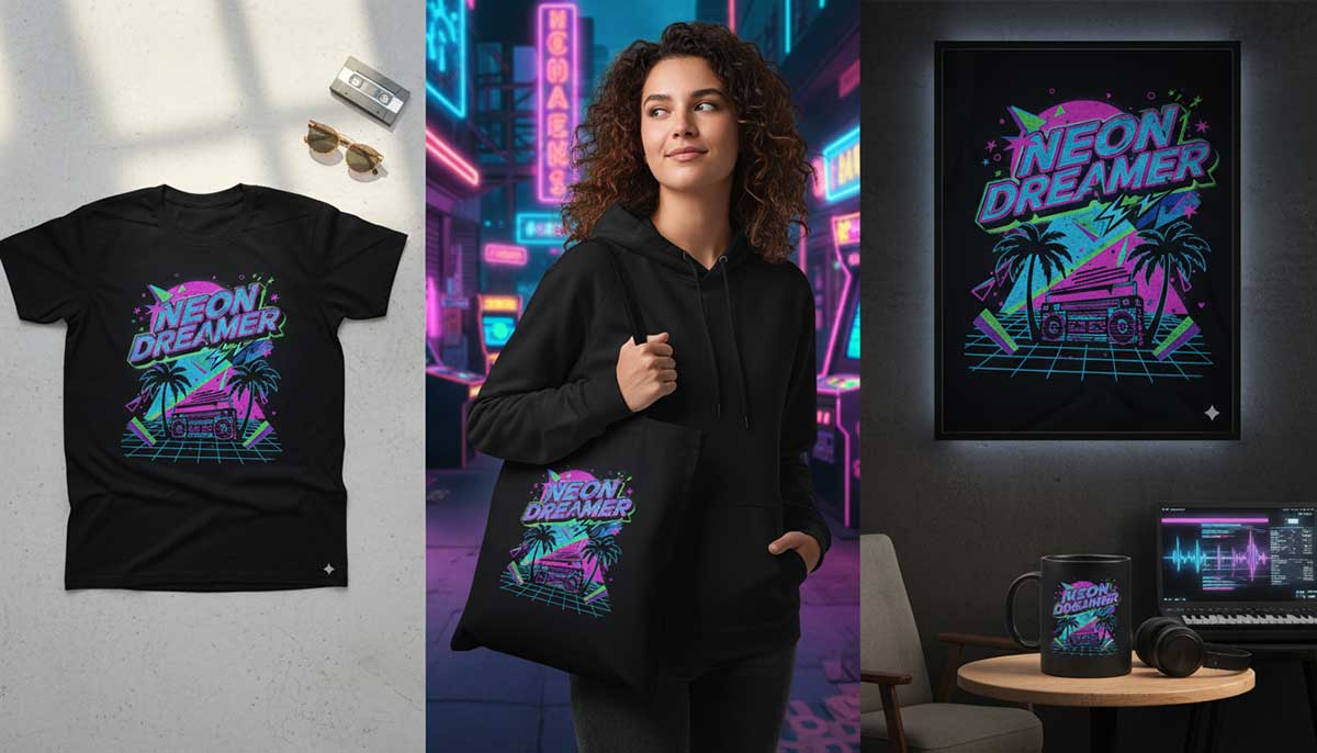 80s vintage t-shirt design