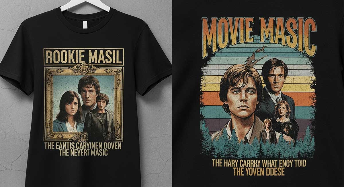 movie vintage t-shirt design ideas