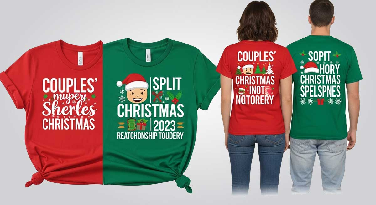 Christmas T-shirt designs for a print-on-demand business