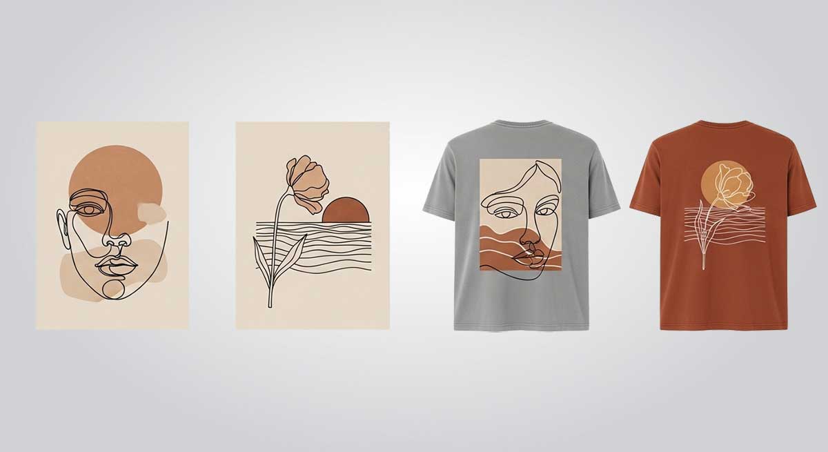 minimal vintage t-shirt design ideas