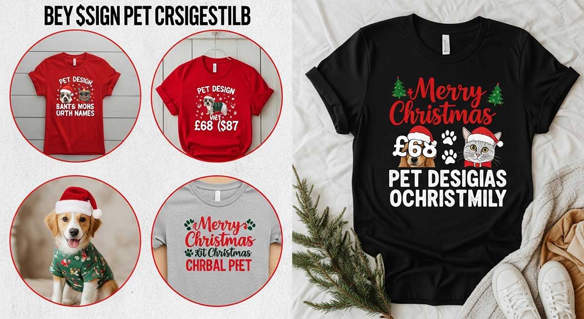 Holiday T-shirt designs for a print-on-demand business
