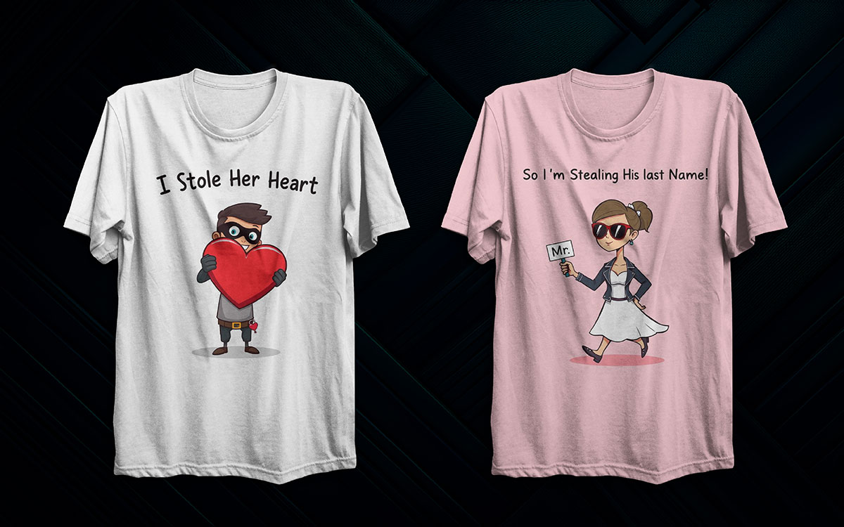 couple funny t-shirt design