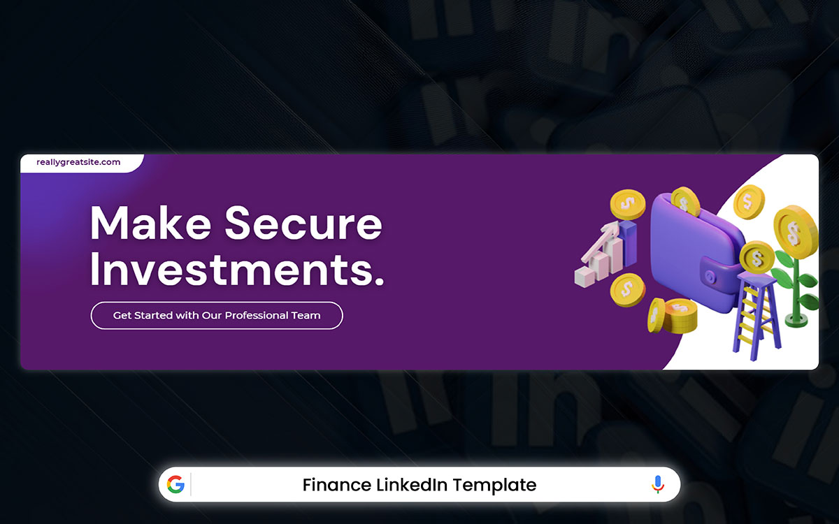 finace LinkedIn banner template