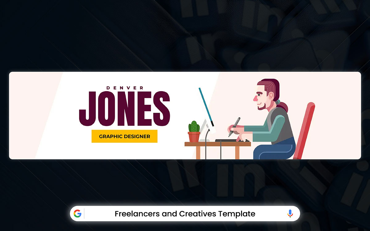 freelancers LinkedIn banner template