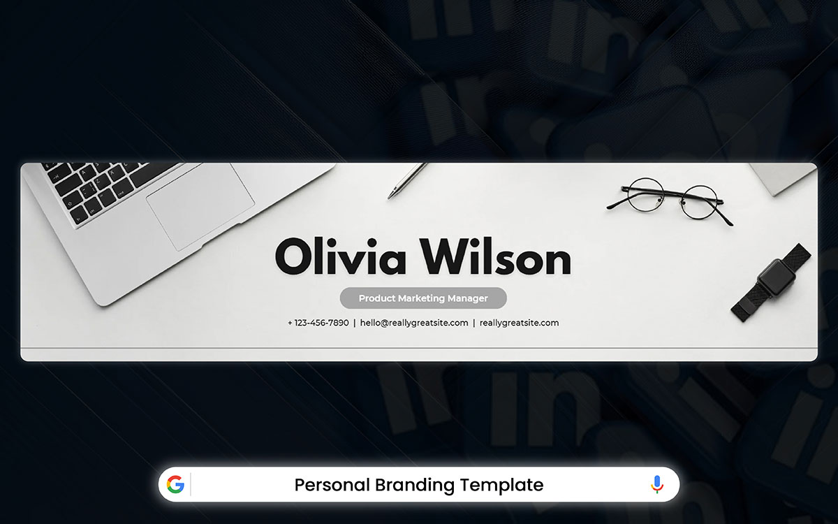 personal LinkedIn banner template