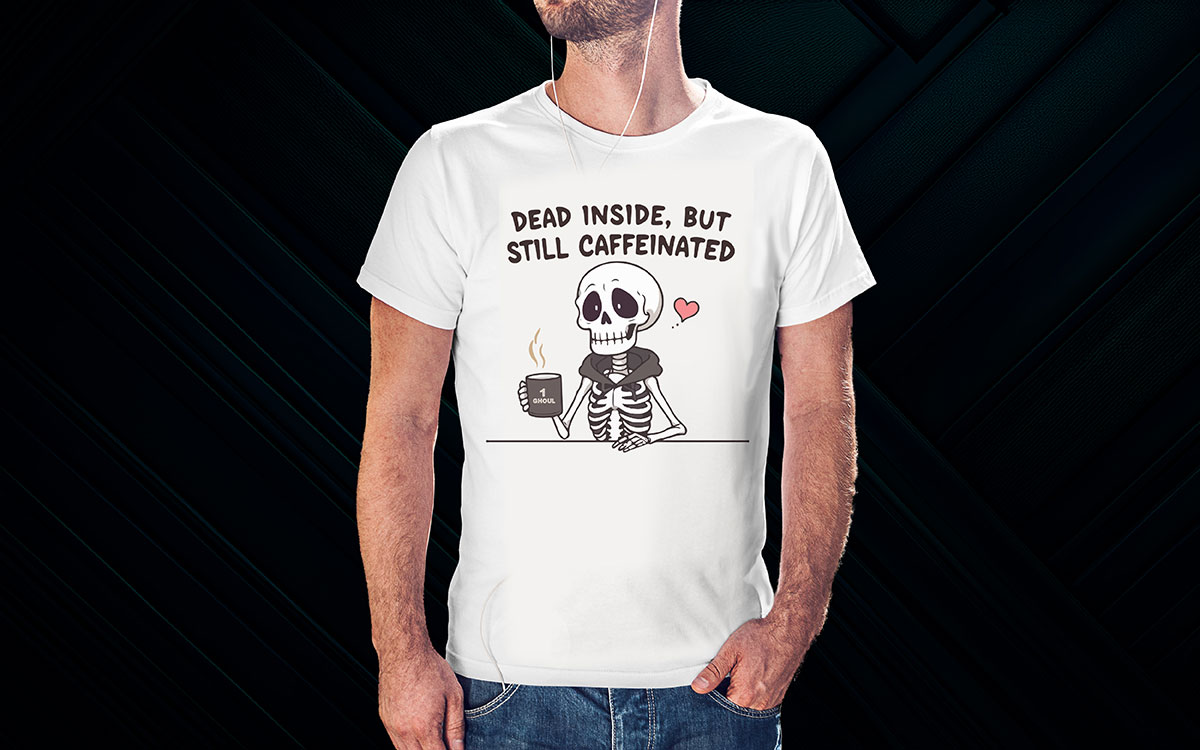 slightly morbid funny t-shirt design
