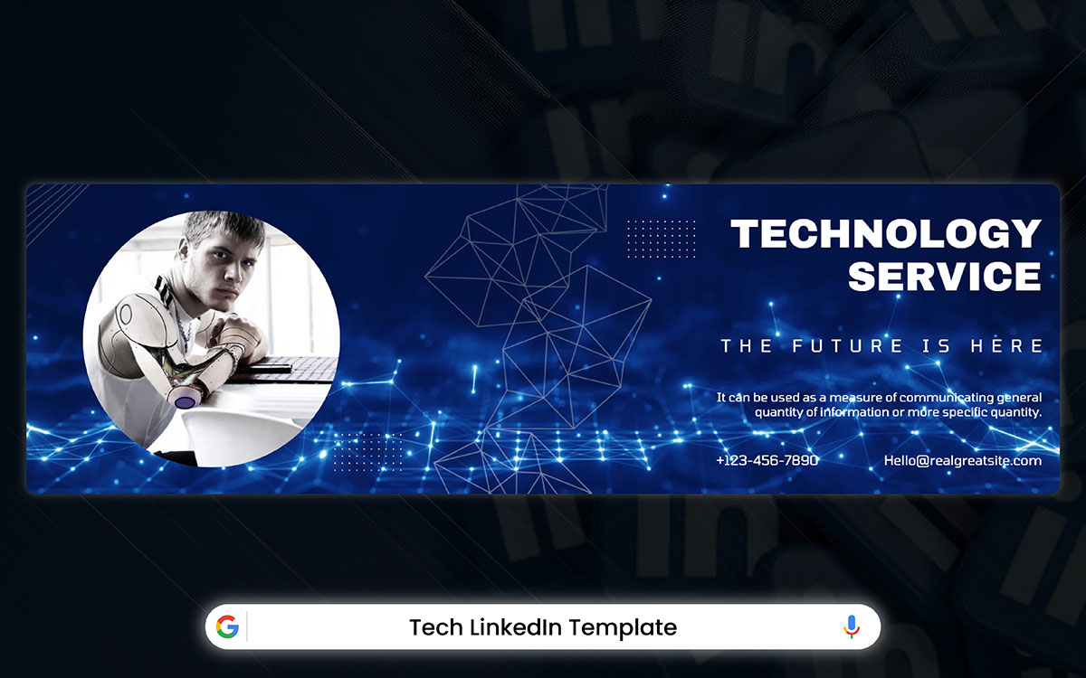 tech LinkedIn banner template