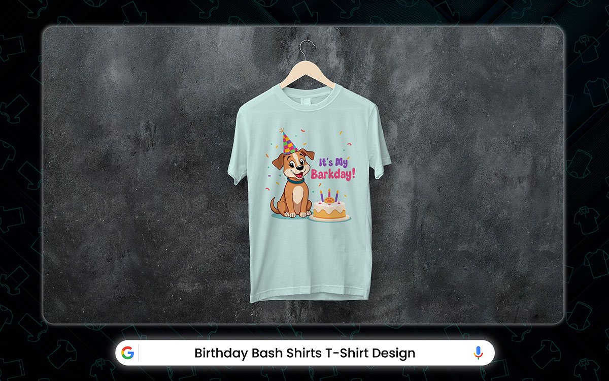 birthday bash pet t-shirt design