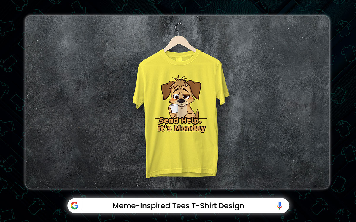 meme inspired pet t-shirt design