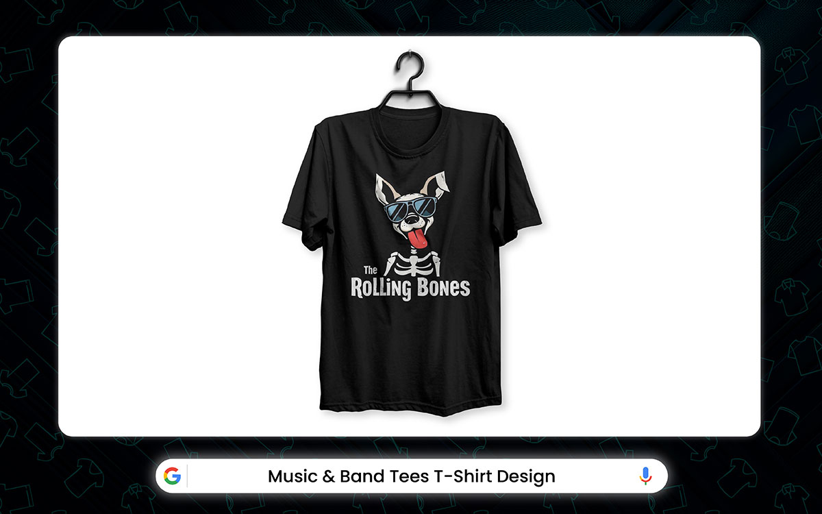 music & band pet t-shirt design