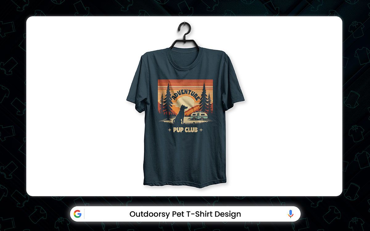 outdoorsy pet t-shirt design