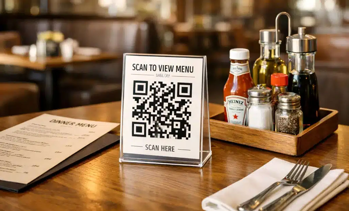 QR menu design idea