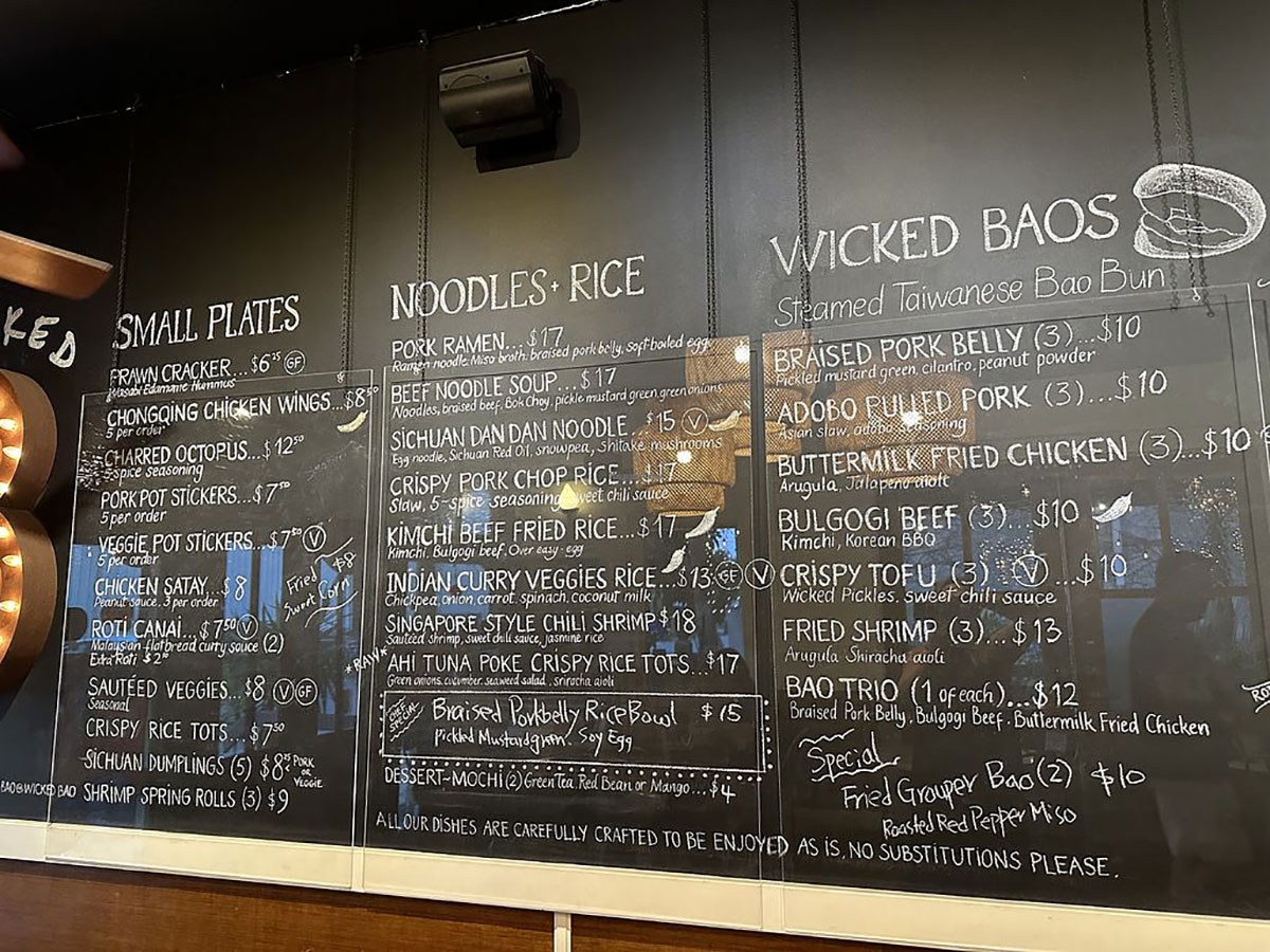 multilingual digital menu design idea