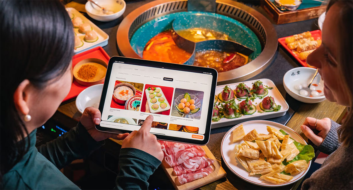 tablet ordering menu design idea