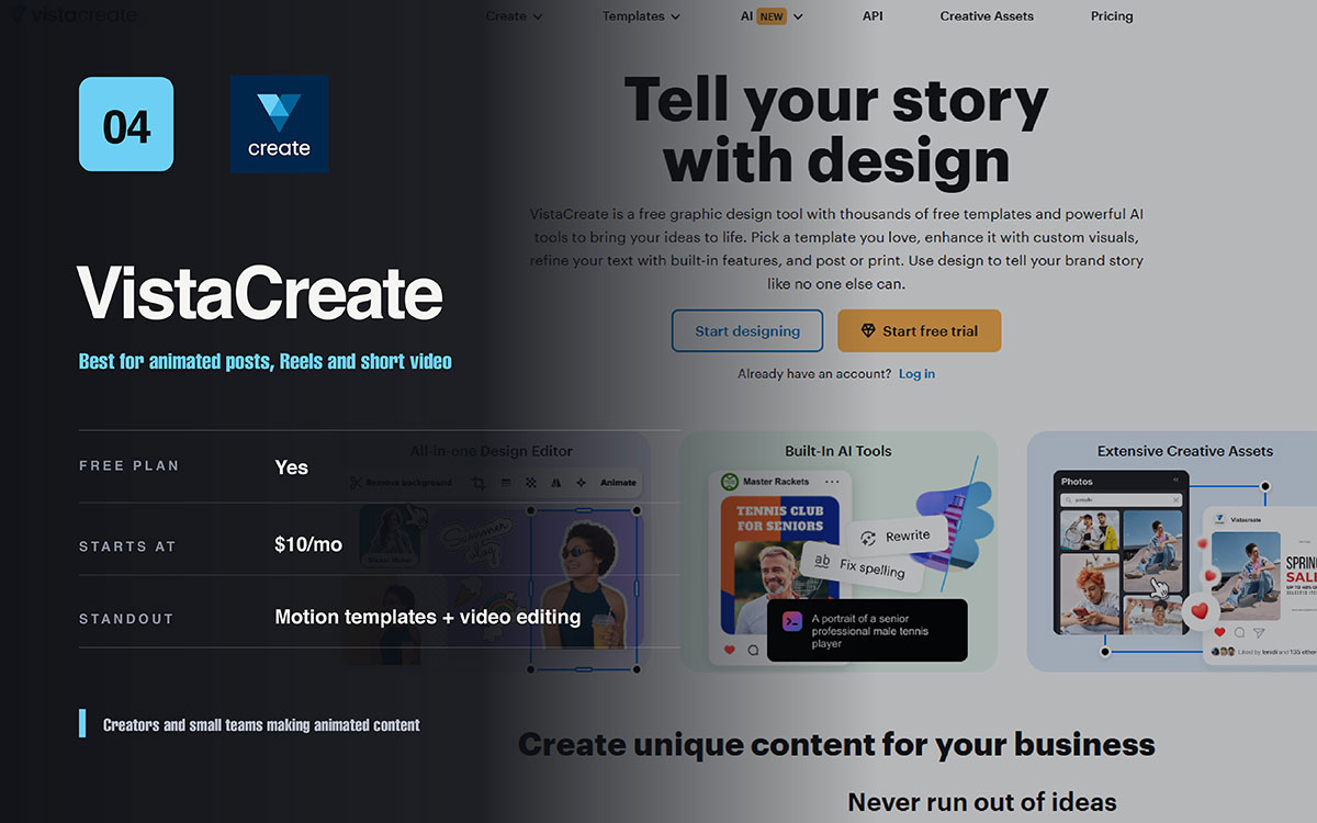 social media graphics created with design tool