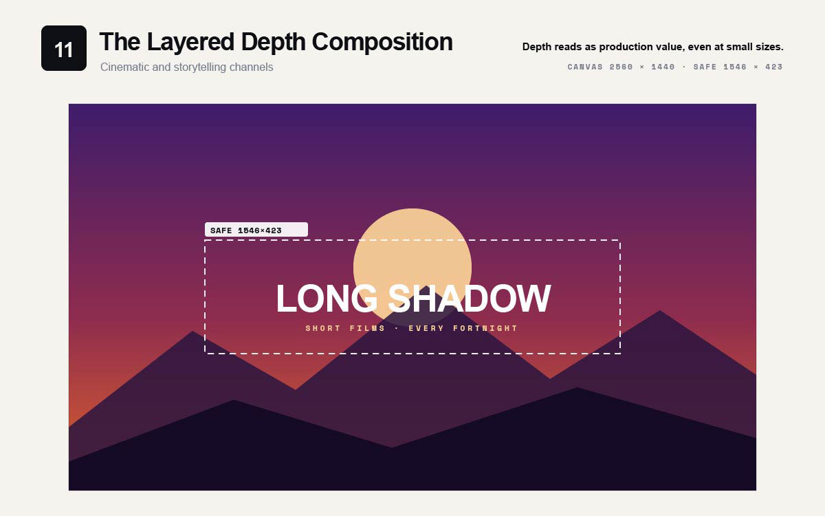 Stylish YouTube banner template for branding
