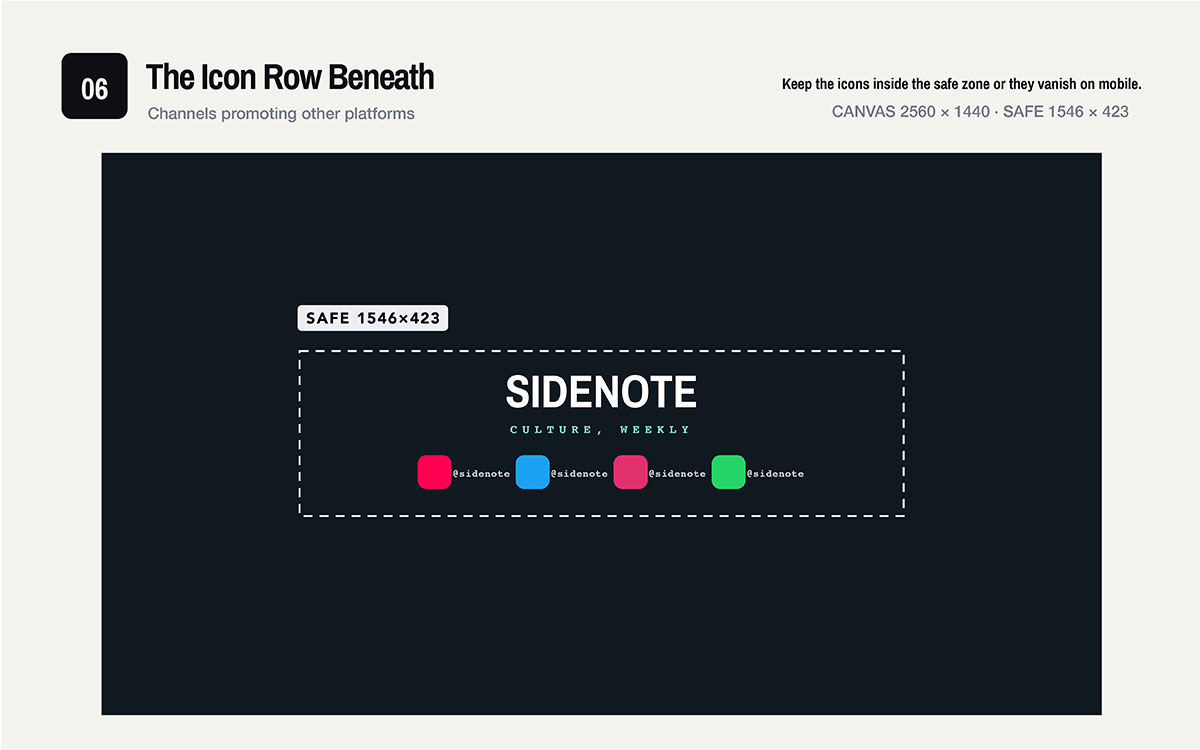 modern YouTube channel banner template