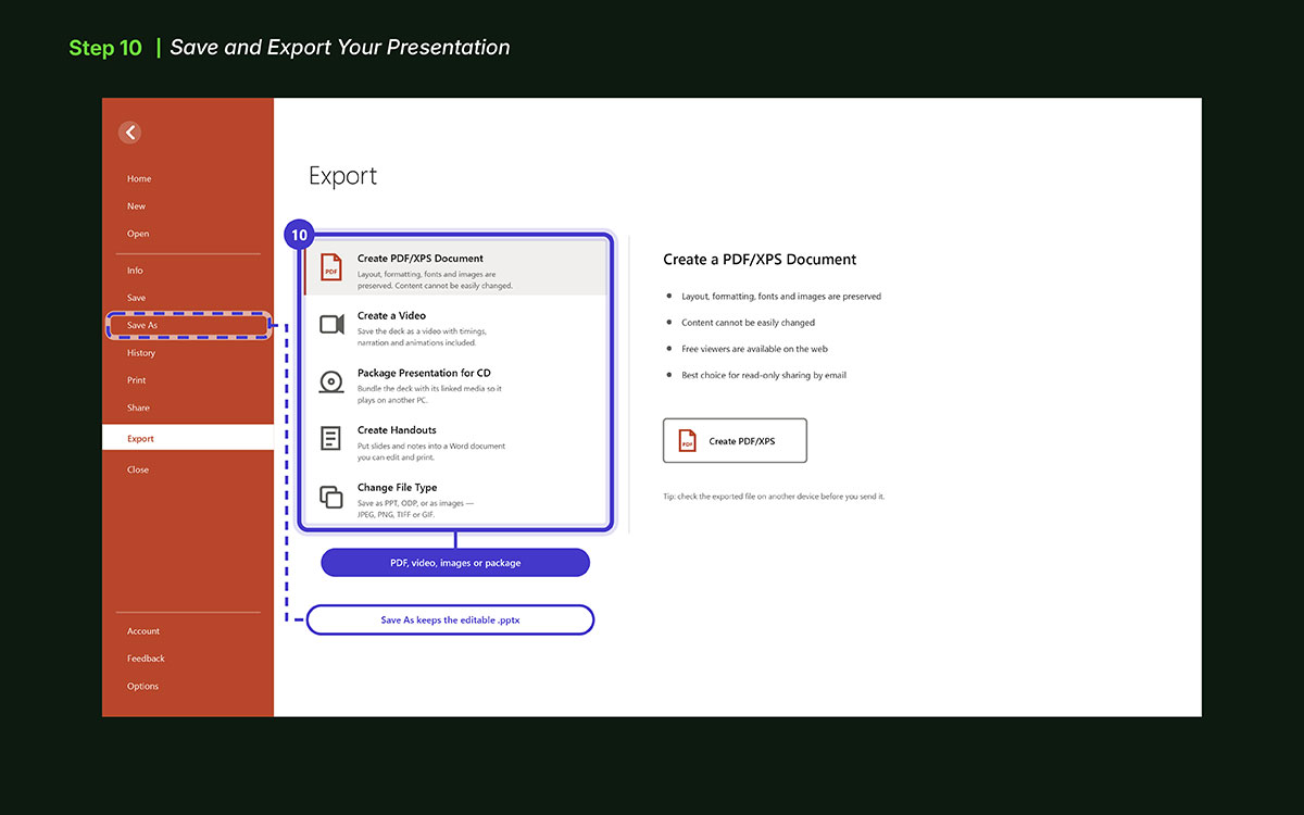 PowerPoint presentation example for business and educational use