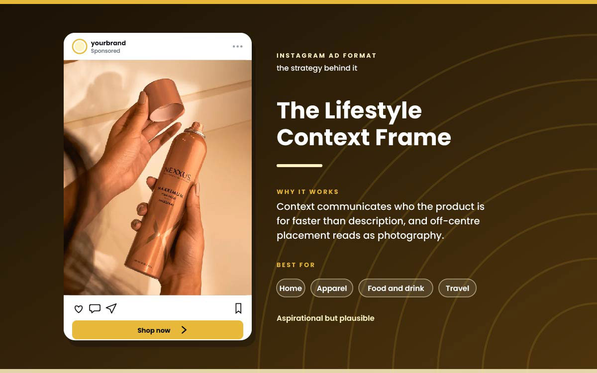 Instagram giveaway ad example with promotional graphics