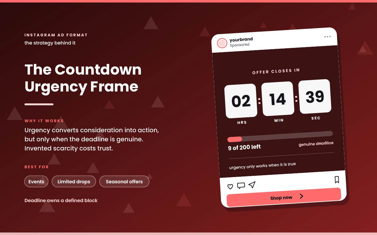 Instagram event ad example promoting an upcoming event