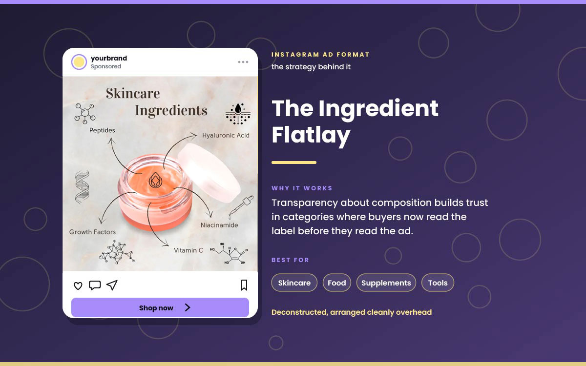 Instagram lead generation ad example with call to action